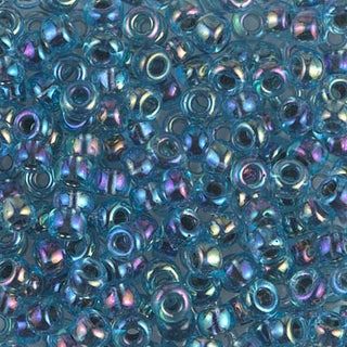 6/0 Blue Lined Aqua AB Miyuki Seed Bead 6-339 20g