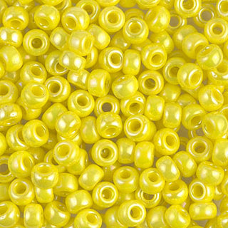 6/0 Opaque Yellow AB Miyuki Seed Bead 6-404R 20g