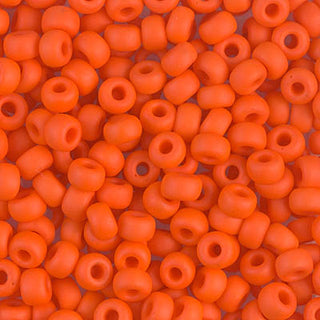 6/0 Matte Opaque Orange Miyuki Seed Bead 6-406F 20g