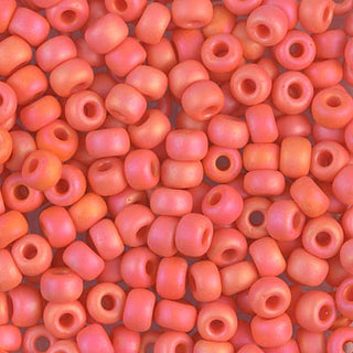 6/0 Matte Opaque Orange AB Miyuki Seed Bead 6-406FR 20g