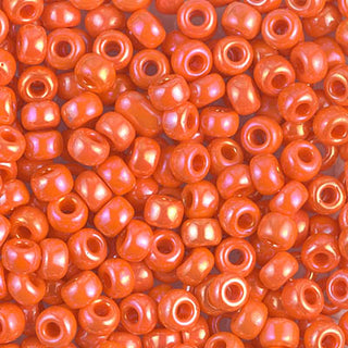 6/0 Opaque Orange AB Miyuki Seed Bead 6-406R 20g
