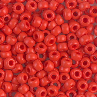 6/0 Opaque Vermilion Red Miyuki Seed Bead 6-407 20g