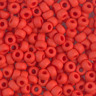 6/0 Matte Opaque Vermilion Red Miyuki Seed Bead 6-407F 20g