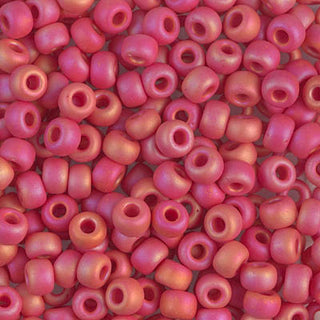 6/0 Matte Opaque Red AB Miyuki Seed Bead 6-408FR 20g