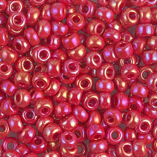 6/0 Opaque Red AB Miyuki Seed Bead 6-408R 20g