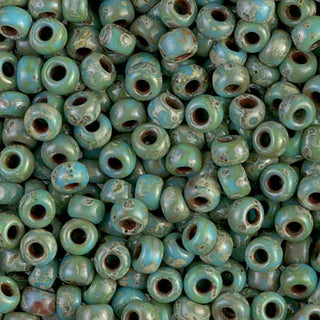 6/0 Matte Seafoam Green Picasso Miyuki Seed Bead 6-4514 20g