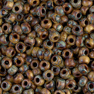 6/0 Matte Brown Tan Picasso Miyuki Seed Bead 6-4517 20g
