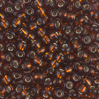 6/0 Silver Lined Dark Topaz Miyuki Seed Bead 6-5 20g