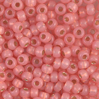 6/0 Dyed Salmon Silver Lined Alabaster Miyuki Seed Bead 6-642 20g