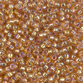 8/0 Silver Lined Dark Gold AB Miyuki Seed Bead 8-1004 10g