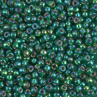 8/0 Silver Lined Green AB Miyuki Seed Bead 8-1016