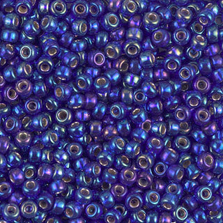 8/0 Silver Lined Cobalt AB Miyuki Seed Bead 8-1020 10g