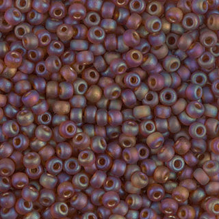 8/0 Matte Transparent Dark Topaz AB Miyuki Seed Bead 8-134FR 10g