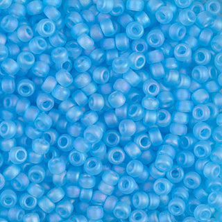 8/0 Matte Transparent Aqua AB Miyuki Seed Bead 8-148FR