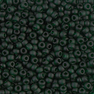 8/0 Matte Transparent Dark Emerald Miyuki Seed Bead 8-156F 10g