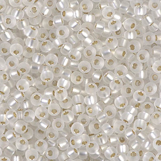 8/0 Matte Silver Lined Crystal Miyuki Seed Bead 8-1F 10g