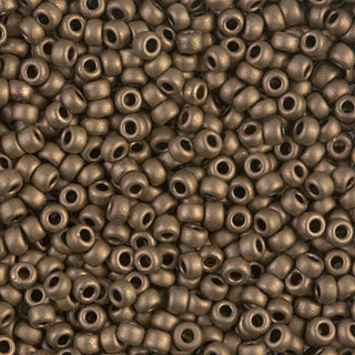 8/0 Matte Metallic Dark Bronze Miyuki Seed Bead 8-2006 10g