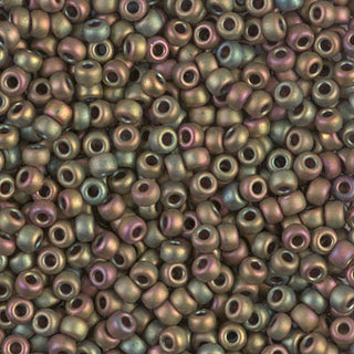 8/0 Matte Metallic Khaki Iris Miyuki Seed Bead 8-2035 10g