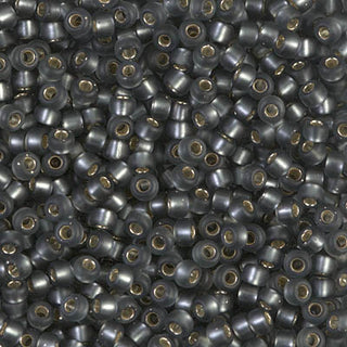 8/0 Matte Silver Lined Gray Miyuki Seed Bead 8-21F 10g