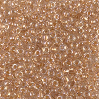 8/0 Sparkle Metallic Gold Lined Crystal Miyuki Seed Bead 8-234 10g