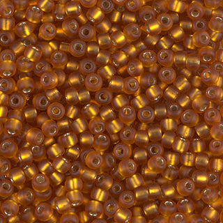 8/0 Matte Silver Lined Topaz Miyuki Seed Bead 8-2422F 10g