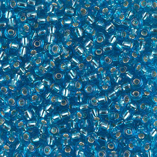 8/0 Silver Lined Dark Aqua Miyuki Seed Bead 8-2429