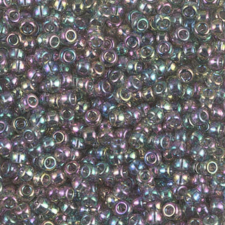 8/0 Transparent Gray Rainbow Luster Miyuki Seed Bead 8-2440 10g