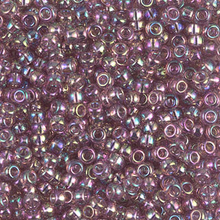 8/0 Transparent Dark Smoky Amethyst AB Miyuki Seed Bead 8-256D 10g