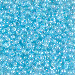 11/0 Aqua Lined Crystal AB Miyuki Seed Bead 11-278 10g
