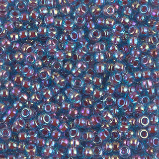 8/0 Hot Pink Lined Aqua AB Miyuki Seed Bead 8-340 10g