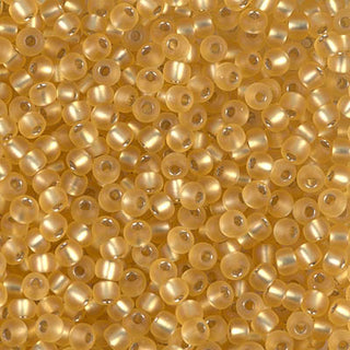 8/0 Matte Silver Lined Gold Miyuki Seed Bead 8-3F 10g