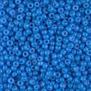 8/0 Duracoat Opaque Dyed Bright Blue Miyuki Seed Bead 8-4484 10g