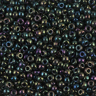 8/0 Metallic Forest Green Iris Miyuki Seed Bead 8-453 10g