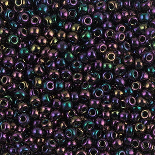 8/0 Metallic Dark Plum Iris Miyuki Seed Bead 8-454 10g