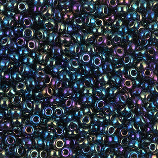 8/0 Metallic Variegated Blue Iris Miyuki Seed Bead 8-455