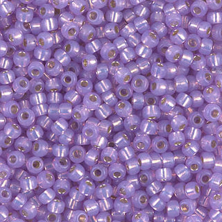 8/0 Dyed Lilac Silver Lined Alabaster Miyuki Seed Bead 8-574 10g