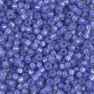 8/0 Dyed Violet Silver Lined Alabaster Miyuki Seed Bead 8-649 10g