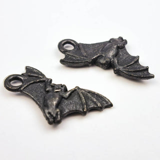 two Tierracast Black Bat Charms