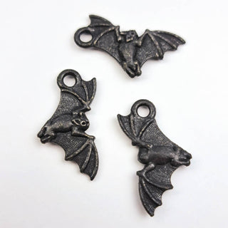 three Tierracast Black Bat Charms