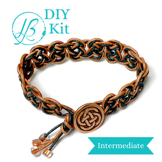 Celtic Knot Bracelet Kit Blue & Brown