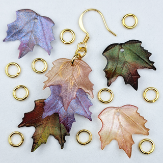 Components of cascade leaf earrings class.