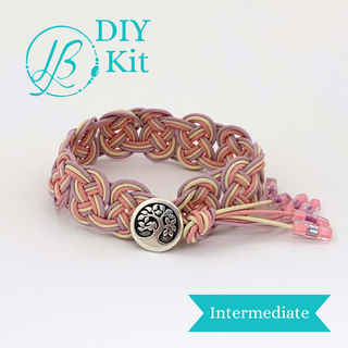 3 Strand Celtic Knot Bracelet Kit Cherry Blossom