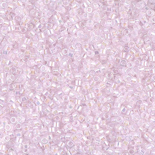Pink Lined Crystal AB 11/0 Miyuki Delica Bead DB0055 7g