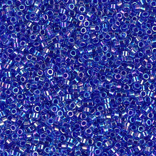 Cobalt Lined Sapphire AB 11/0 Miyuki Delica Bead DB0063 7g