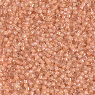 Light Peach Lined Crystal Luster 11/0 Miyuki Delica Bead DB0067 7g