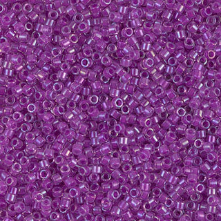 Magenta Lined Crystal AB 11/0 Miyuki Delica Bead DB0073 7g