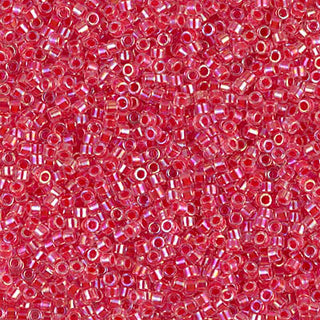 Dark Coral Lined Crystal AB 11/0 Miyuki Delica Bead DB0075 7g