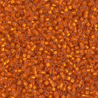 Dyed Semi-Frosted Silver Lined Dark Orange 11/0 Miyuki Delica Bead DB0682 7g