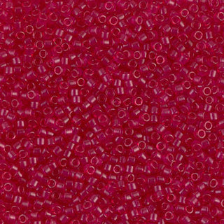 Dyed Semi-Frosted Transparent Scarlet 11/0 Miyuki Delica Bead DB0775 7g