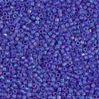 Matte Transparent Cobalt AB 11/0 Miyuki Delica Bead DB0864 7g